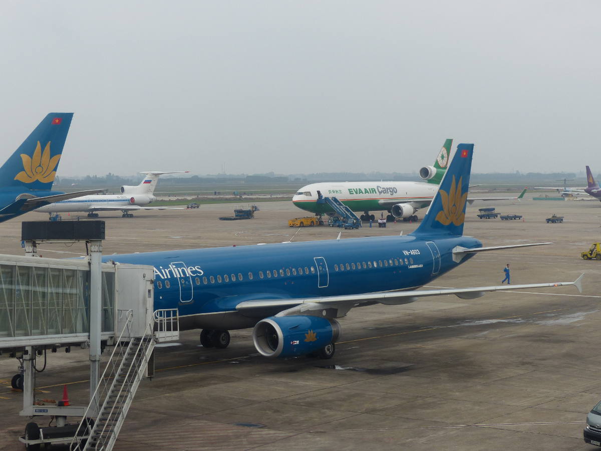 Vietnam Airlines Plane at Hanoi Airport