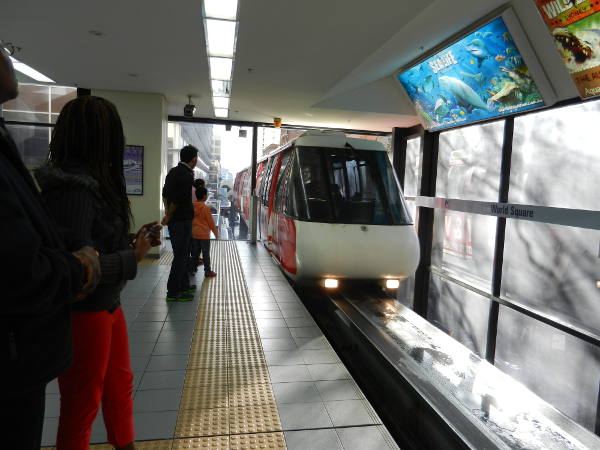 Train at World Square Station