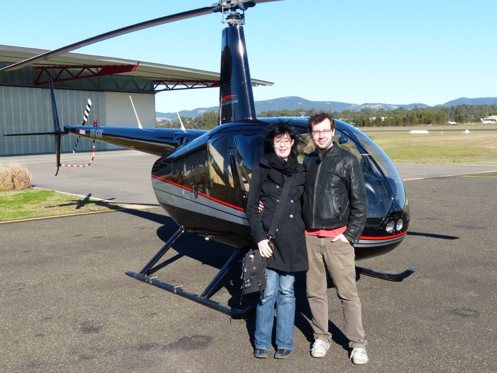 Hubschrauber auf dem Cessnock Flugplatz